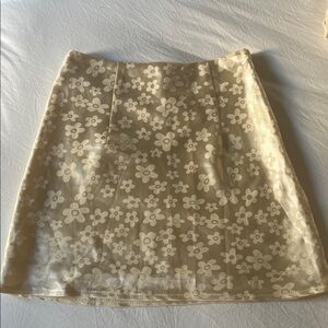 Princess Polly Floral Cream Mini Skirt